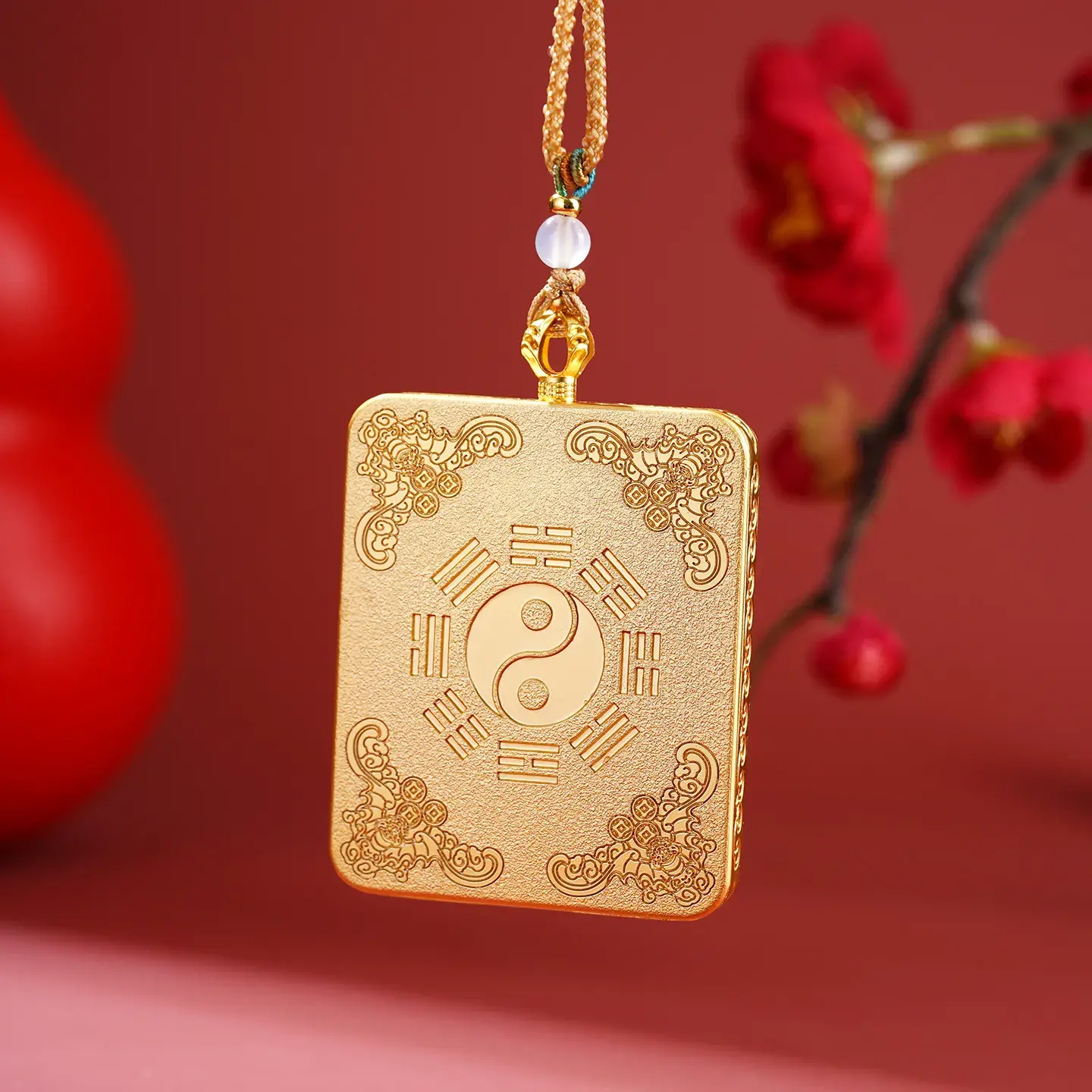 Thangka Wealth Attraction Array Necklace - Handcrafted Prosperity Amulet (4) Thangka Wealth Attraction Array Necklace - Handcrafted Prosperity Amulet