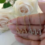 Zirconia Angel Number Necklace - Handcrafted Manifestation Amulet for Women 2 - Buddha Bodhis Zirconia Angel Number Necklace - Handcrafted Manifestation Amulet for Women