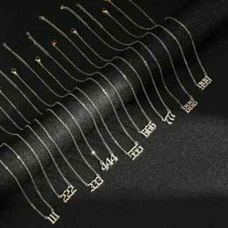 Zirconia Angel Number Necklace - Handcrafted Manifestation Amulet for Women