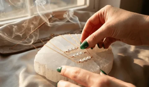 angel-number-necklace-cleansing-selenite-spiritual-ritual