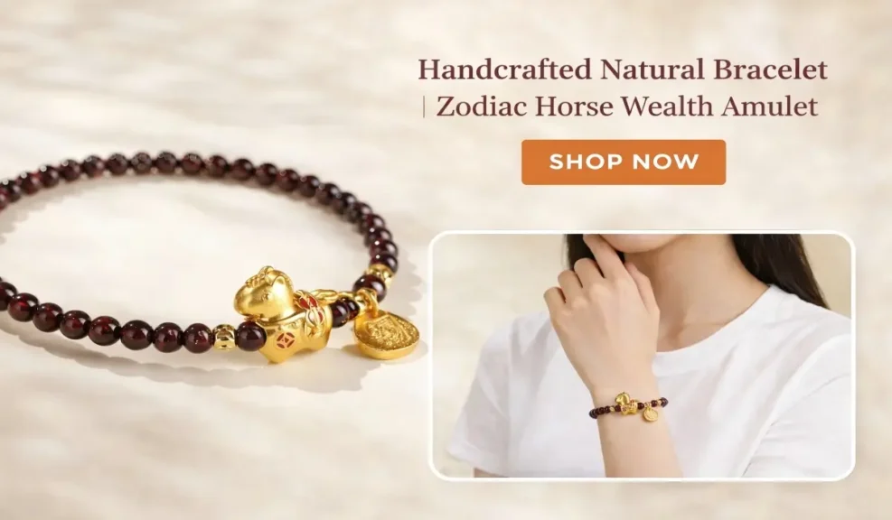 The 8 Guardian Buddhas: Discover Your Chinese Zodiac Protector and Their Meanings 4 - Buddha Bodhis Handcrafted Natural Garnet Bracelet | Zodiac Horse Wealth Amulet