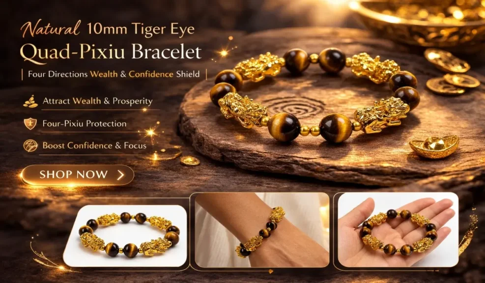 How to Properly Activate Your Pixiu Bracelet: A Step-by-Step Feng Shui Guide 4 - Buddha Bodhis Natural 10mm Tiger Eye Quad-Pixiu Bracelet | Four Directions Wealth & Confidence Shield