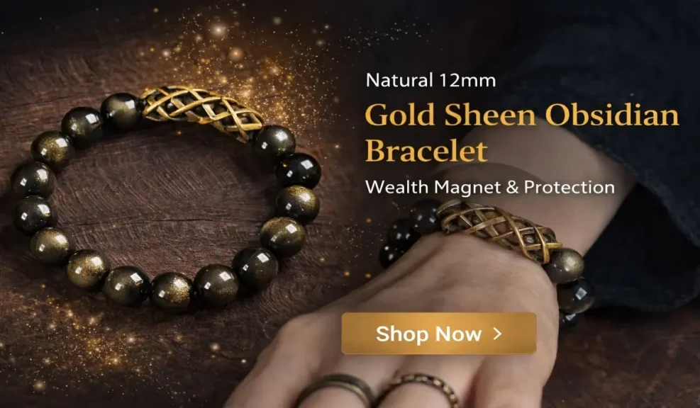 Gold Sheen Obsidian Pixiu Bracelet: Meaning and Benefits 4 - Buddha Bodhis Natural 12mm Gold Sheen Obsidian Bracelet | Wealth Magnet & Protection