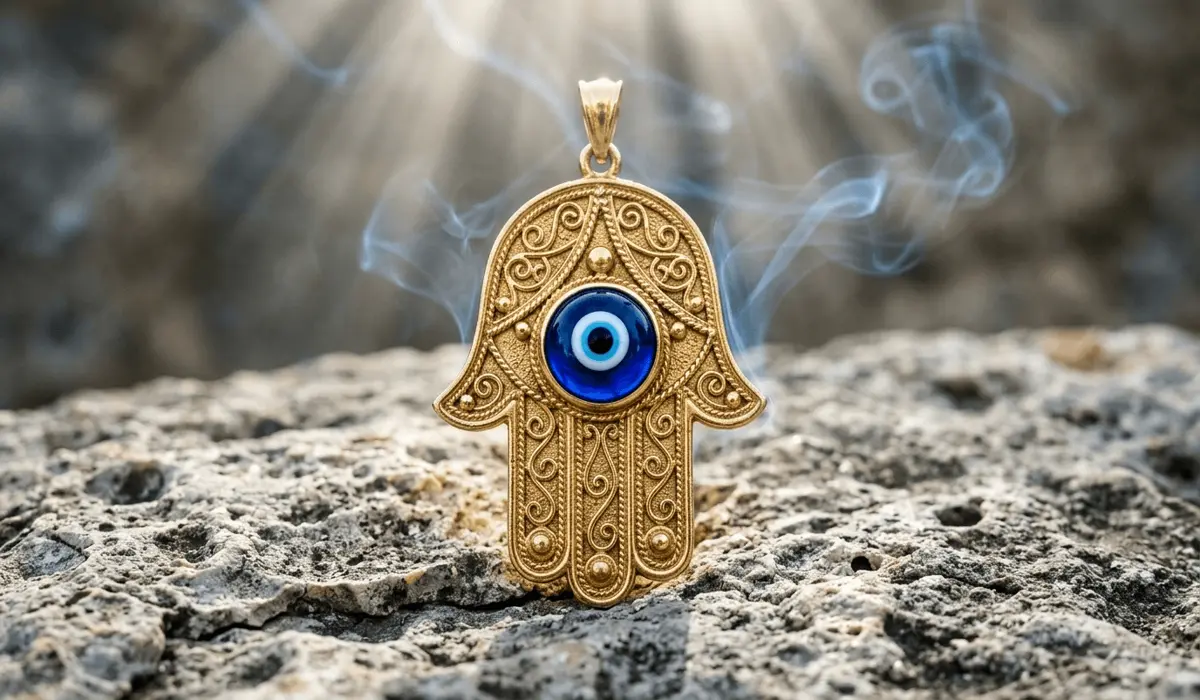 Home 107 - Buddha Bodhis hamsa-hand-evil-eye-pendant