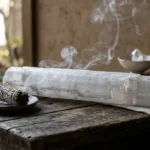 Can Selenite Go in Water? How to Clean and Care for Your Crystals Safely 10 - Buddha Bodhis selenite-crystal-smoke-cleansing-ritual