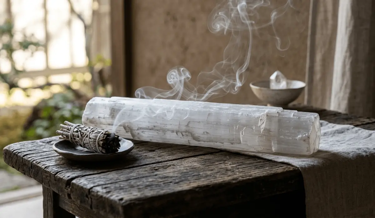 Home 106 - Buddha Bodhis selenite-crystal-smoke-cleansing-ritual