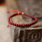 Purple Gold Sand Cinnabar Anklet for Protection & Good Fortune - Buddha Bodhis Purple Gold Sand Cinnabar Anklet for Protection & Good Fortune