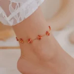 Red Titanium Steel & Glass Bead Bracelet – Bohemian Spirit & Exquisite Grace 1 - Buddha Bodhis Red Titanium Steel & Glass Bead Bracelet – Bohemian Spirit & Exquisite Grace