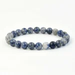Blue Spot Jasper Natural Stone Bracelet for Energy Balance & Personal Charm - Buddha Bodhis blue-sodalite-natural-stone-beaded-bracelet