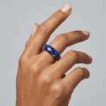 Sodalite Ring for Emotional Balance & Inner Calm 1 - Buddha Bodhis blue-sodalite-natural-stone-ring-fashion-model_1800x