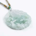 Success Horse Natural Jadeite Pendant – Career Achievement, Protection & Inner Peace - Buddha Bodhis carved-jadeite-pegasus-pendant-necklace