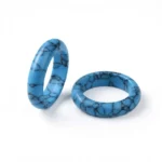 Dark Blue Turquoise Ring – Protection, Prosperity & Inner Peace - Buddha Bodhis dark-blue-turquoise-stone-ring-band_