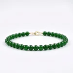Green Agate Chalcedony Bracelet – Vitality, Inner Peace & Vintage Elegance - Buddha Bodhis emerald-green-beaded-bracelet-jewelry