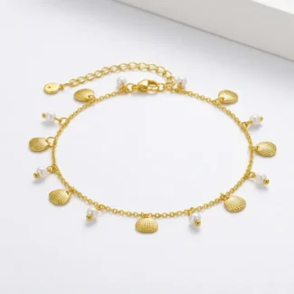 gold-seashell-pearl-charm-anklet