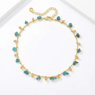 gold-turquoise-beaded-anklet-boho-beach-jewelry