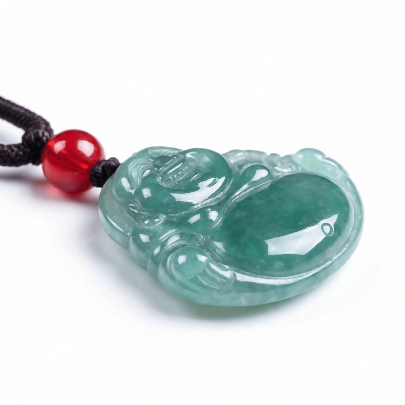 green-jade-laughing-buddha-pendant green-jade-laughing-buddha-pendant
