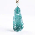Guanyin Bodhisattva Jadeite Pendant – Divine Protection, Compassion & Auspicious Harmony - Buddha Bodhis green-jadeite-guanyin-pendant-necklace