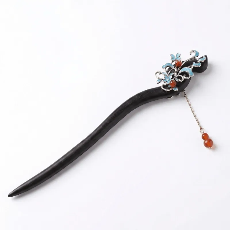 handmade-ebony-floral-hair-stick handmade-ebony-floral-hair-stick
