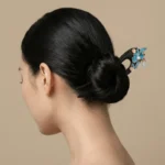Shaluo Flower Ebony Hairpin for Oriental Elegance & Spiritual Protection 1 - Buddha Bodhis luxury-ebony-butterfly-hairpin-american-model