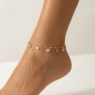 luxury-gold-heart-anklet-zircon-jewelry_