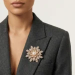 18K Gold White Freshwater Pearl Copper & Zircon Snowflake Brooch – Timeless Elegance & Sophisticated Charm 1 - Buddha Bodhis luxury-gold-snowflake-pearl-zircon-brooch-jewelry-model