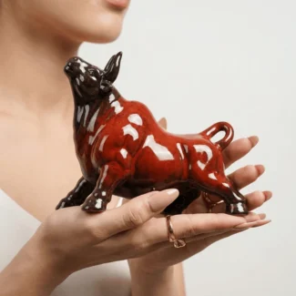 Home 21 - Buddha Bodhis luxury-red-ceramic-bull-figurine-decor