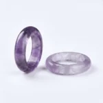 Amethyst Natural Stone Ring - Inner Peace & Enhanced Intuition - Buddha Bodhis natural-amethyst-crystal-ring-band