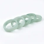 Guatemalan Jadeite Square Ring Natural Jadeite Ring for Inner Peace & Vitality - Buddha Bodhis natural-green-jadeite-square-band-ring
