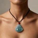 Blue Water Buddha Natural Jadeite Pendant – Good Fortune, Serenity & Protection 1 - Buddha Bodhis natural-ice-jade-laughing-buddha-necklace