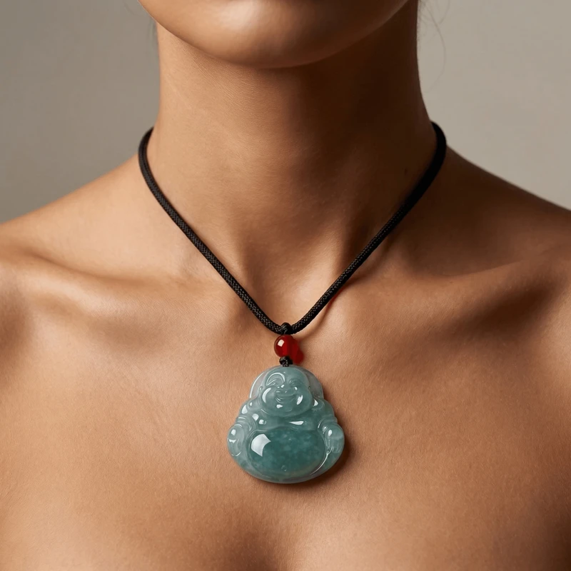 natural-ice-jade-laughing-buddha-necklace natural-ice-jade-laughing-buddha-necklace