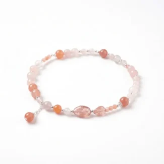 pink-gemstone-beaded-anklet-jewelry