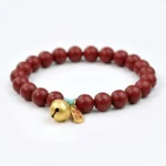 Purple Gold Sand Bracelet for Protection & Inner Peace - Buddha Bodhis red-bead-bracelet-gold-bell-charm