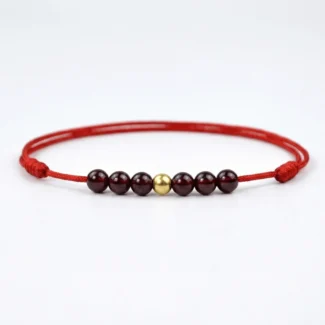 Home 10 - Buddha Bodhis red-string-garnet-bead-bracelet