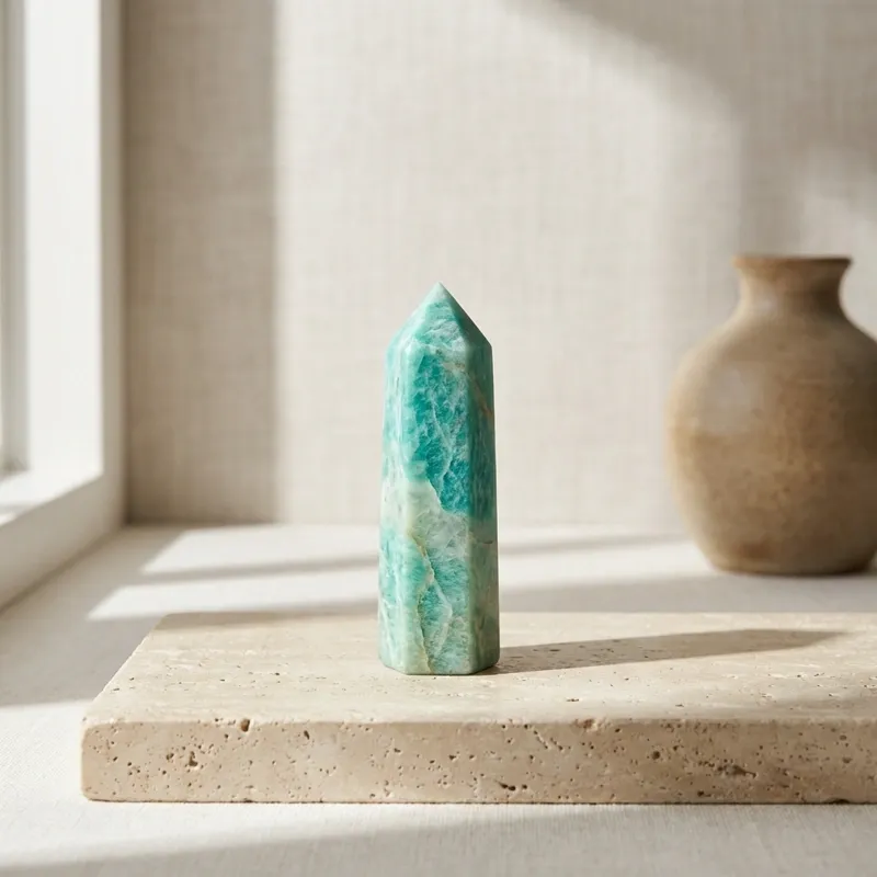 Amazonite Crystal Tower for Confidence & Positive Communication-2 Amazonite Crystal Tower for Confidence & Positive Communication-2