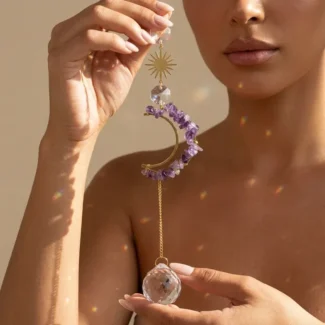 Amethyst Amethyst Crystal Sun Catcher – Inner Peace, Spiritual Wisdom & Positive Energy-1