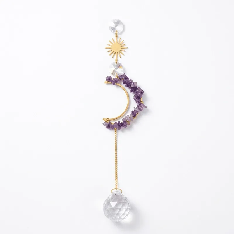Amethyst Amethyst Crystal Sun Catcher – Inner Peace, Spiritual Wisdom & Positive Energy Amethyst Amethyst Crystal Sun Catcher – Inner Peace, Spiritual Wisdom & Positive Energy