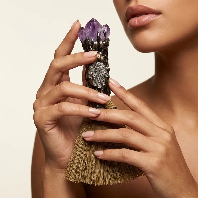 Amethyst Broom – Spiritual Wisdom, Protection & Negative Energy Clearing-1 Amethyst Broom – Spiritual Wisdom, Protection & Negative Energy Clearing-1