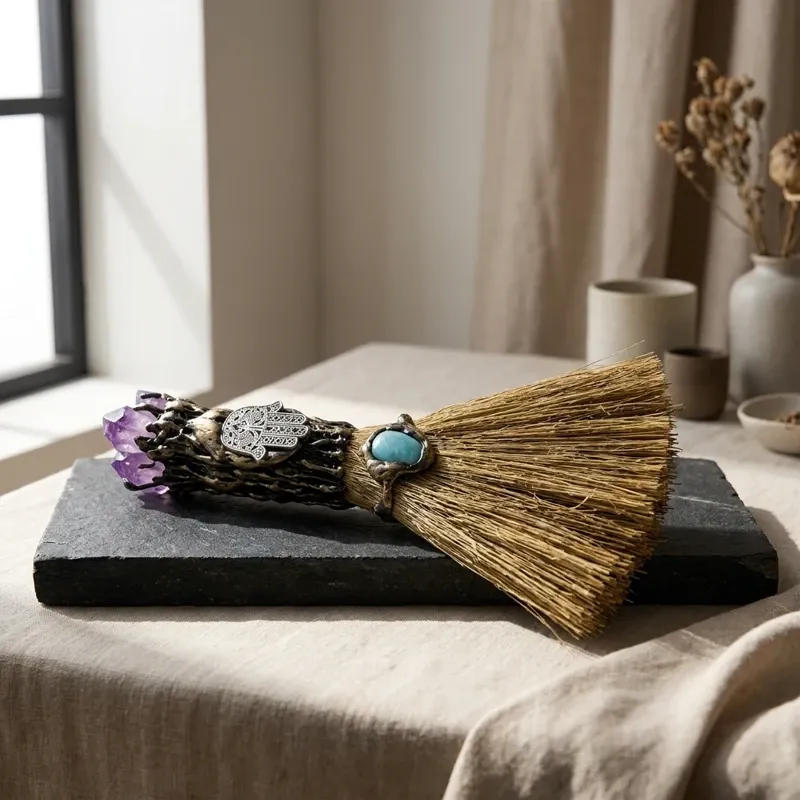 Amethyst Broom – Spiritual Wisdom, Protection & Negative Energy Clearing-2 Amethyst Broom – Spiritual Wisdom, Protection & Negative Energy Clearing-2