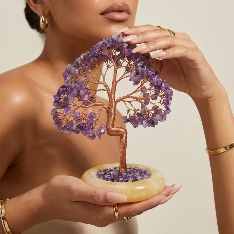 Amethyst Crystal Tree – Abundance, Wisdom & Spiritual Harmony-1 Amethyst Crystal Tree – Abundance, Wisdom & Spiritual Harmony-1