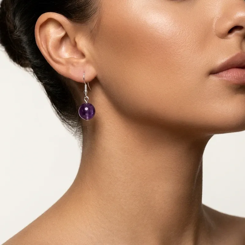 Amethyst Earrings – Wisdom Inner Peace & Focused Clarity-2 Amethyst Earrings – Wisdom Inner Peace & Focused Clarity-2