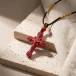 Cinnabar Cross Necklace – Protection, Spiritual Peace & Good Fortune 3 - Buddha Bodhis Cinnabar Cross Necklace – Protection Spiritual Peace & Good Fortune-3