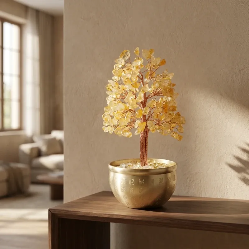 Citrine Crystal Money Tree for Wealth & Prosperity-2 Citrine Crystal Money Tree for Wealth & Prosperity-2