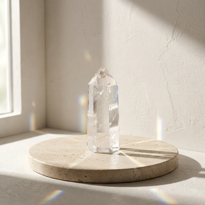 Clear Quartz Crystal Point for Mental Clarity & Energy Purification-1 Clear Quartz Crystal Point for Mental Clarity & Energy Purification-1