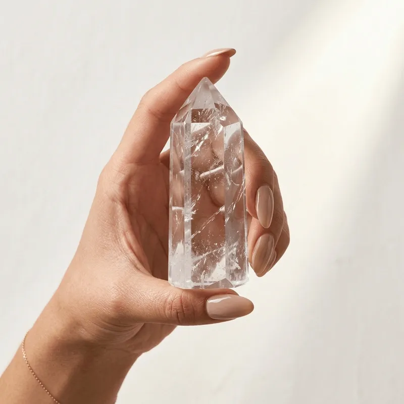 Clear Quartz Crystal Point for Mental Clarity & Energy Purification-3 Clear Quartz Crystal Point for Mental Clarity & Energy Purification-3