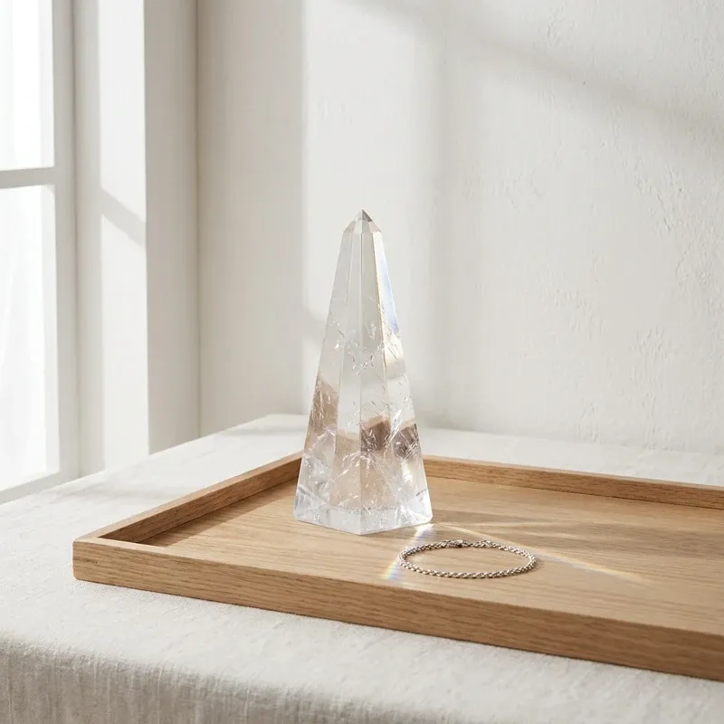 Clear Quartz Crystal Pyramid – Energy Cleansing, Mental Clarity & Spiritual Protection-1 Clear Quartz Crystal Pyramid – Energy Cleansing, Mental Clarity & Spiritual Protection-1