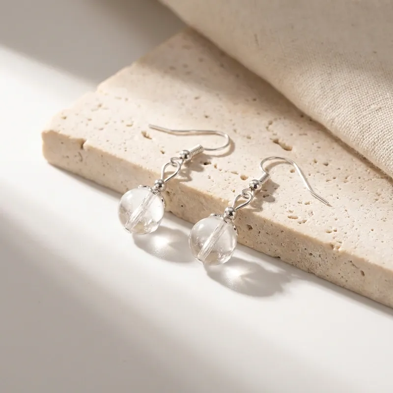 Clear Quartz Earrings – Energy Purification Focus & Inner Peace-3 Clear Quartz Earrings – Energy Purification Focus & Inner Peace-3