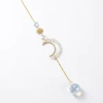 Clear Quartz Moon Suncatcher – Purifying Energy, Clarity & Inner Peace - Buddha Bodhis Clear Quartz Moon Suncatcher – Purifying Energy, Clarity & Inner Peace