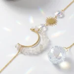 Clear Quartz Moon Suncatcher – Purifying Energy, Clarity & Inner Peace 1 - Buddha Bodhis Clear Quartz Moon Suncatcher – Purifying Energy, Clarity & Inner Peace-2