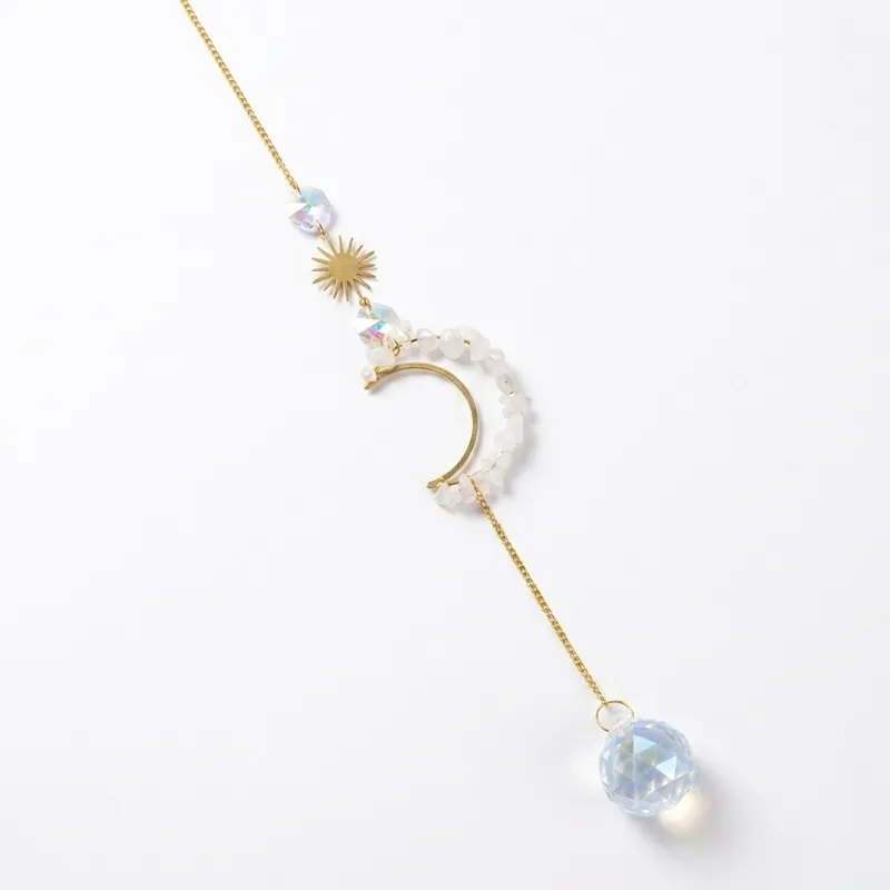 Clear Quartz Moon Suncatcher – Purifying Energy, Clarity & Inner Peace Clear Quartz Moon Suncatcher – Purifying Energy, Clarity & Inner Peace