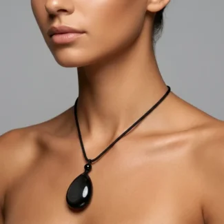 Gold Sheen Obsidian Teardrop Pendant – Spiritual Protection & Inner Harmony-2